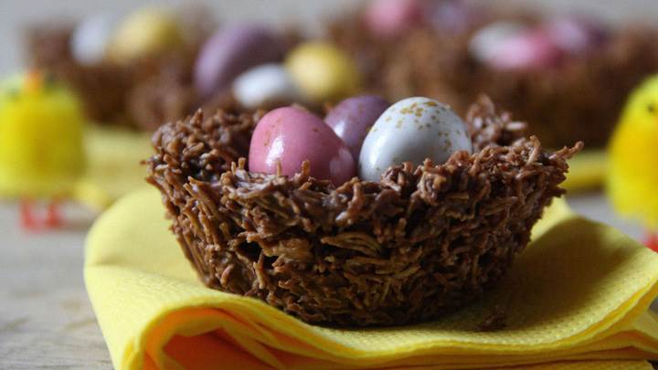 Eggs In Chocolate Bowl